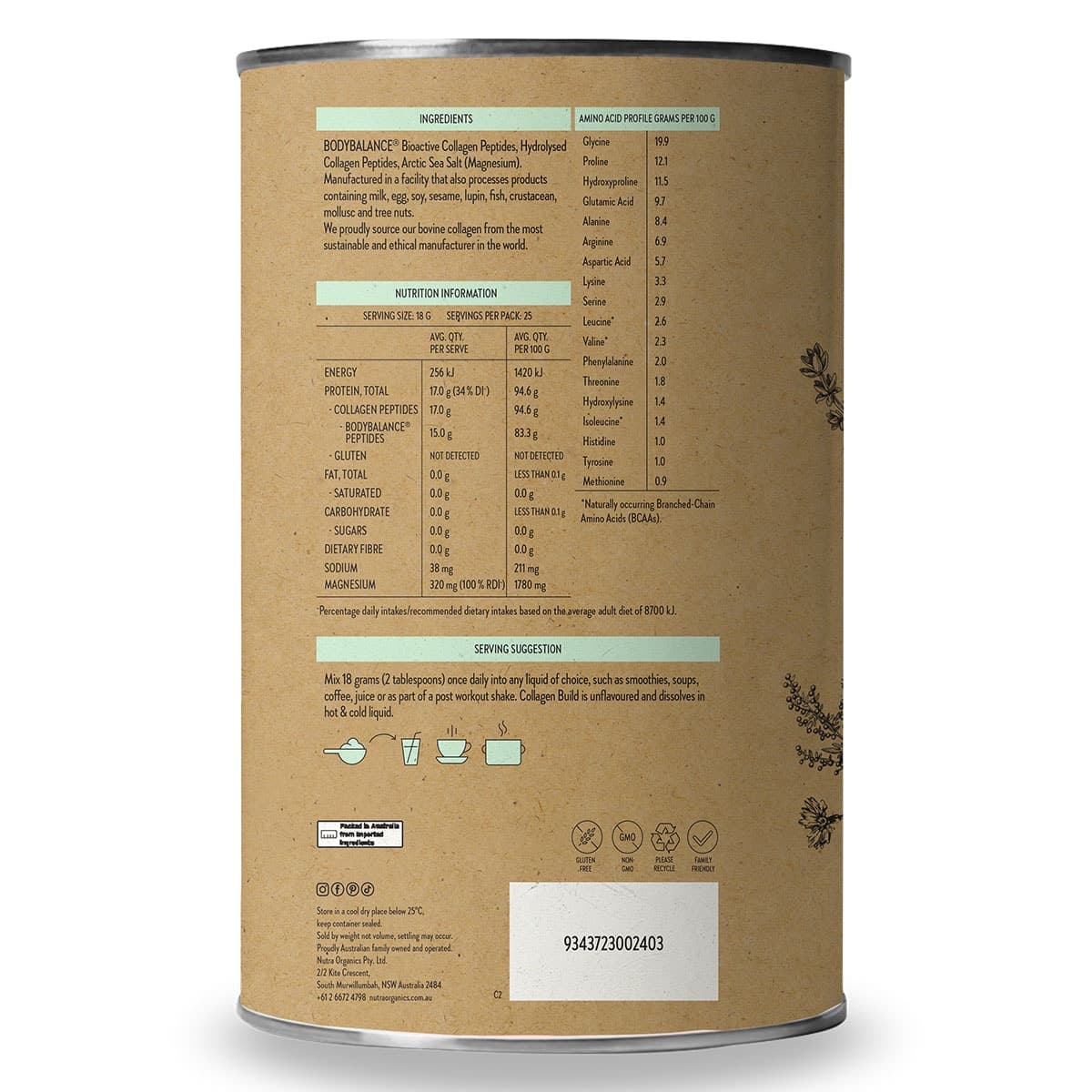 Thumbnail Nutra Naturals Collagen Build Powder 450g
