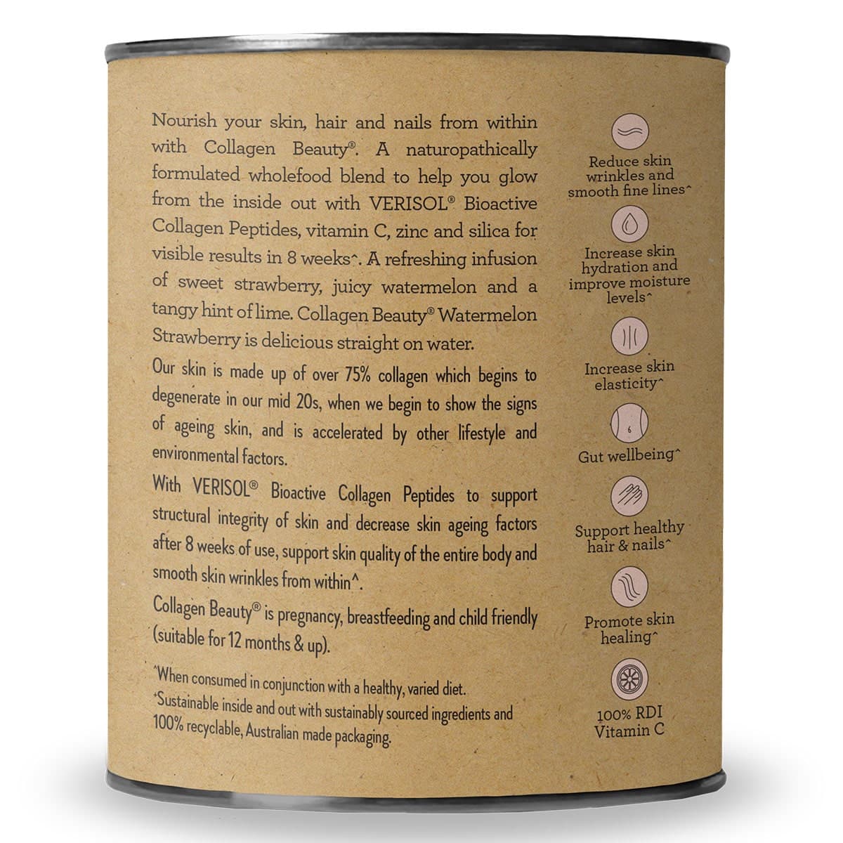 Thumbnail Nutra Organics Collagen Beauty Watermelon Strawberry 300g