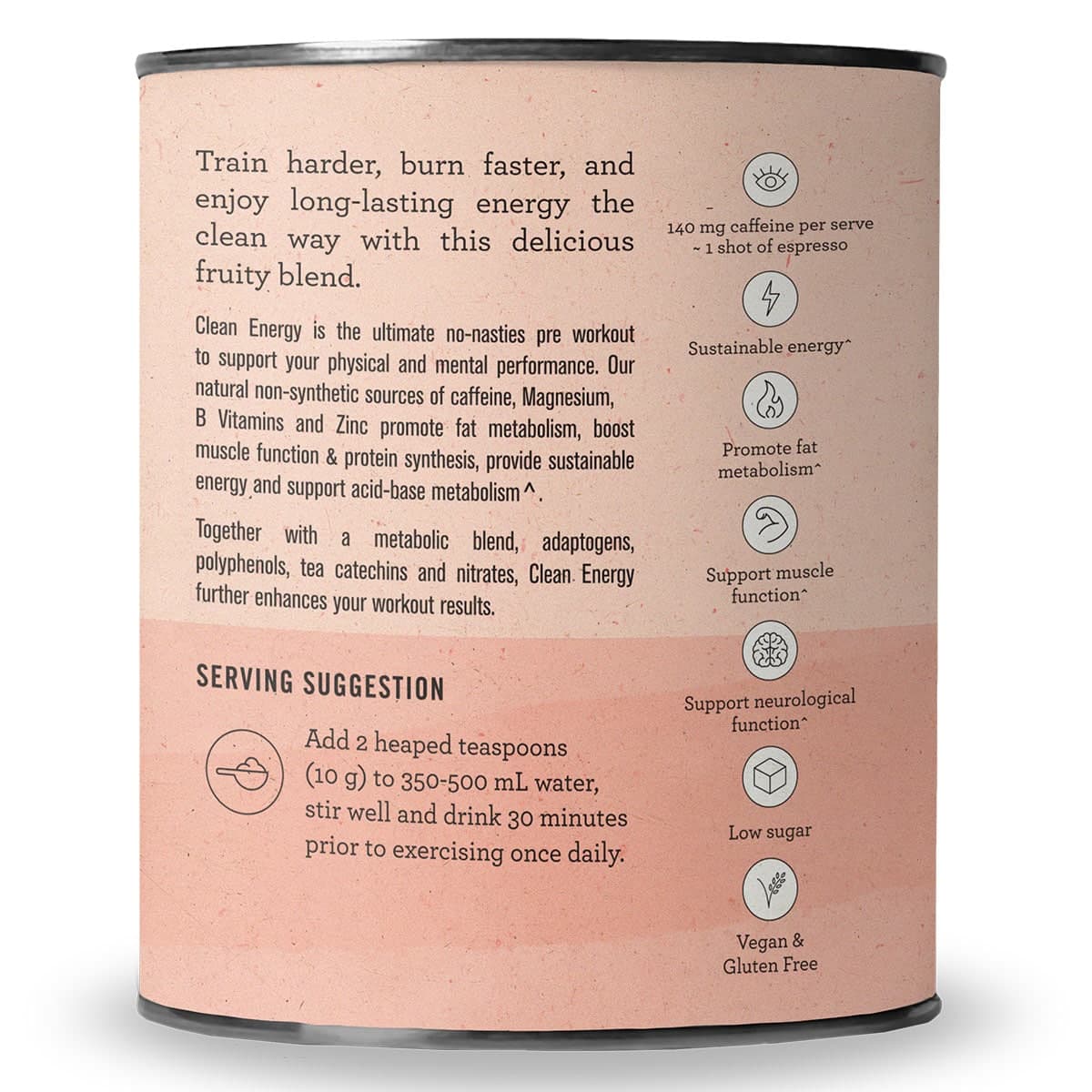 Thumbnail Nutra Organics Clean Energy Raspberry Lemonade 250g