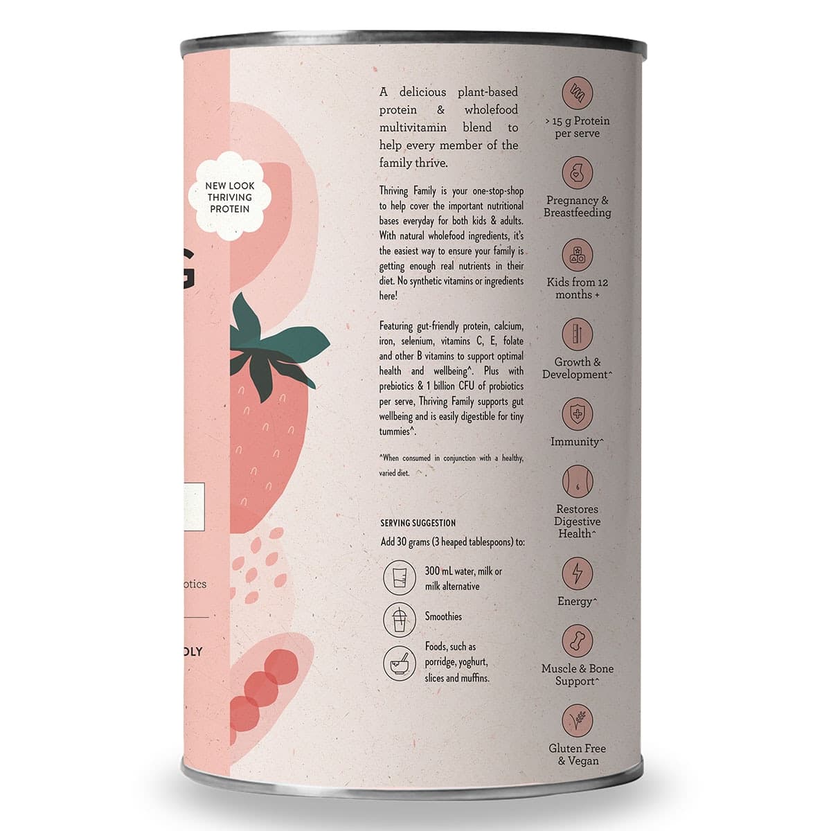 Thumbnail Nutra Naturals Thriving Protein Strawberries & Cream 450g