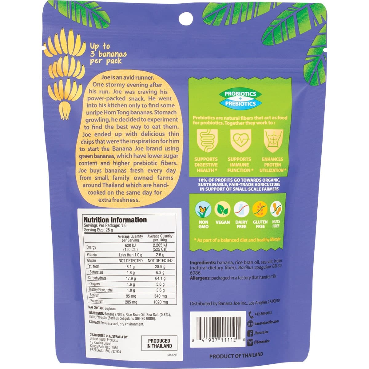 Thumbnail Banana Joe Banana Chips Sea Salt 46.8g