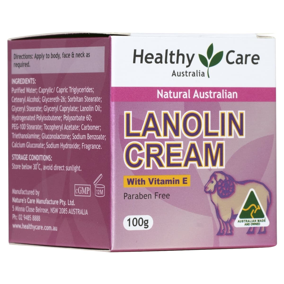 Thumbnail Healthy Care Lanolin Cream With Vitamin E 100g