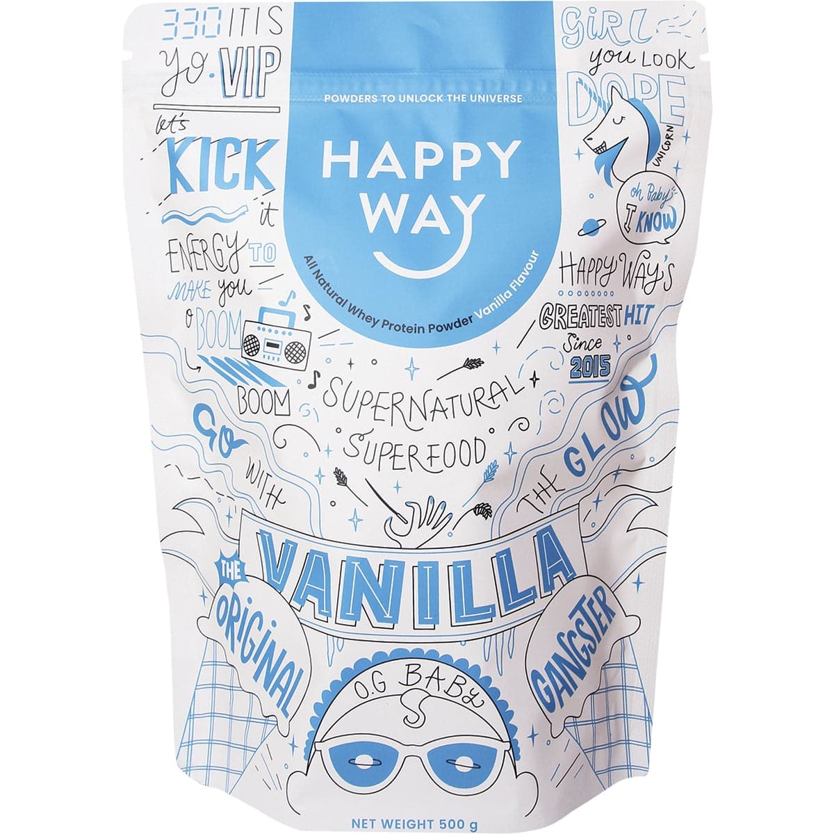 Thumbnail Happy Way Whey Protein Powder Vanilla 500g
