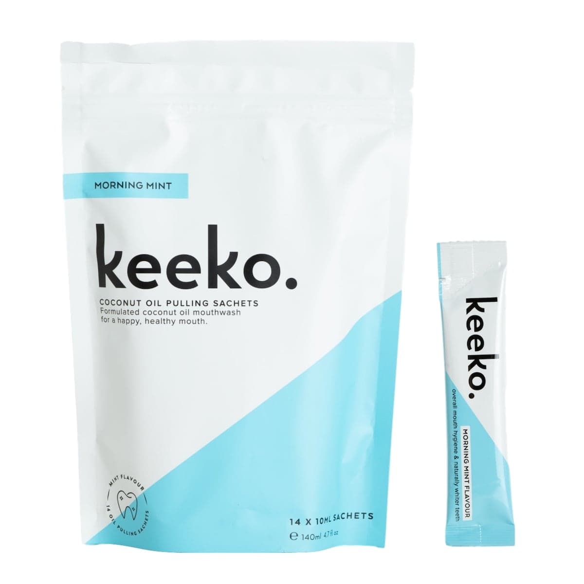 Thumbnail Keeko Morning Mint Oil Pulling Sachets 14 x 10ml