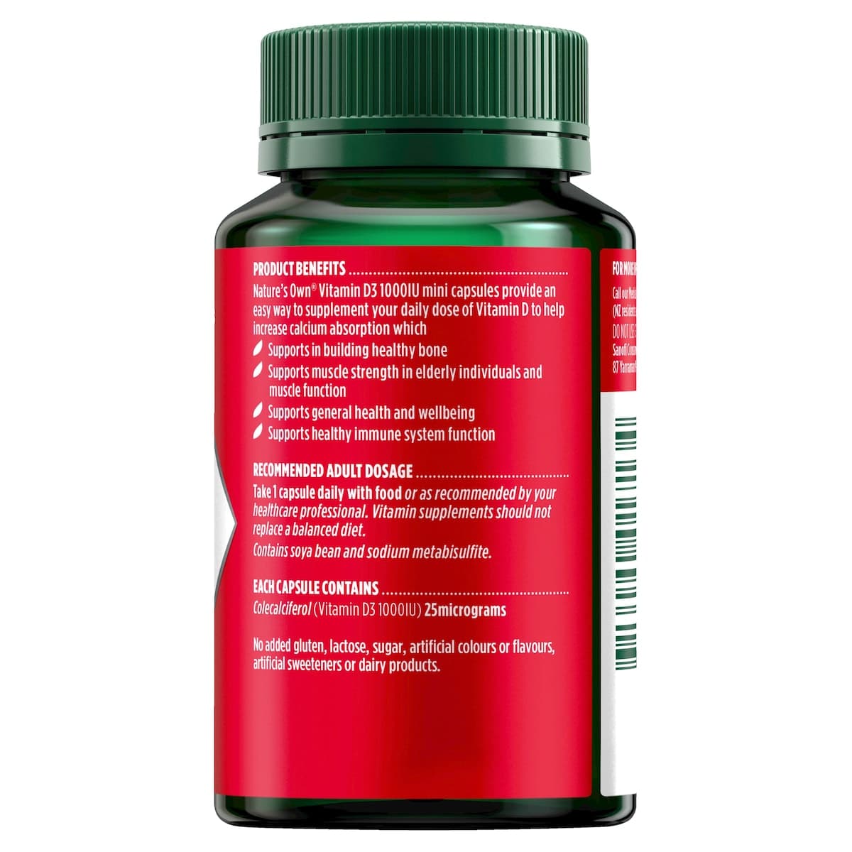 Thumbnail Nature's Own Vitamin D3 1000IU 200Capsules