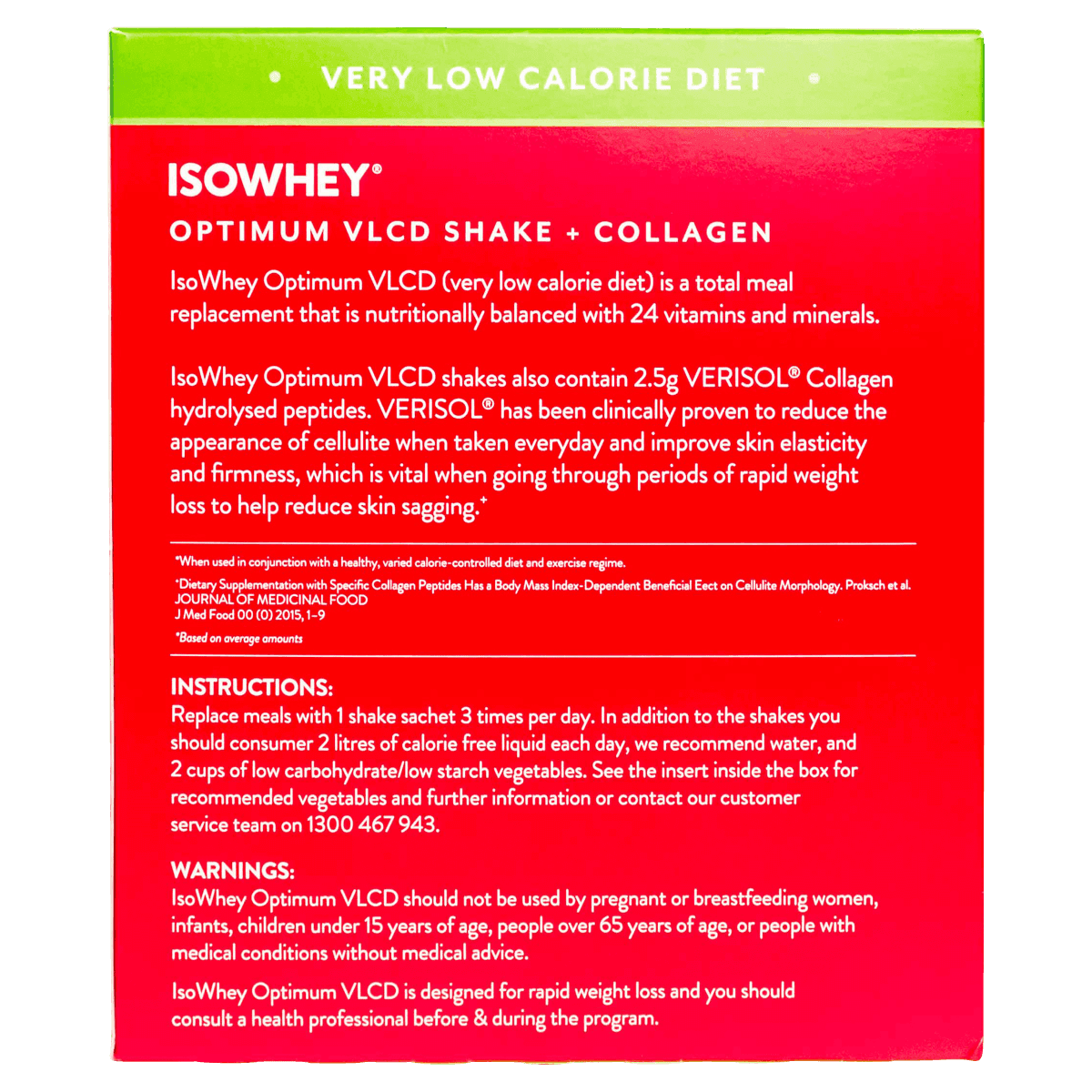 Thumbnail Isowhey Optimum VLCD + Collagen Shake Strawberry & Cream 18 x 55g