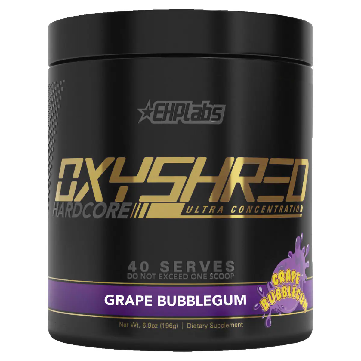 Thumbnail EHPLabs Oxyshred Hardcore Grape Bubblegum 248g