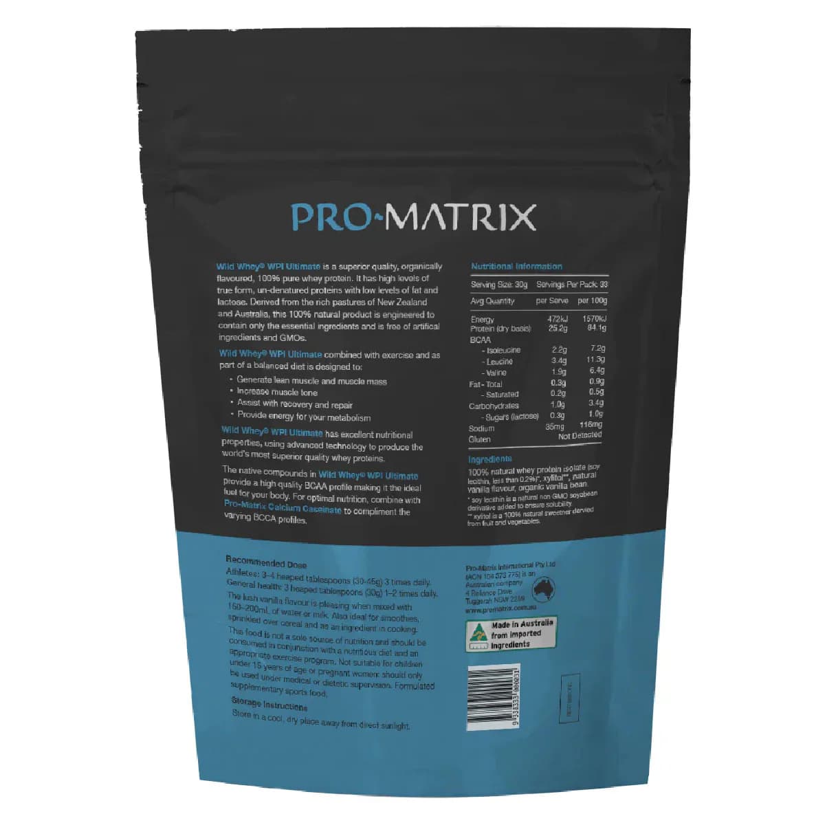 Thumbnail Pro Matrix Naked Whey Protein Isolate Vanilla 1Kg
