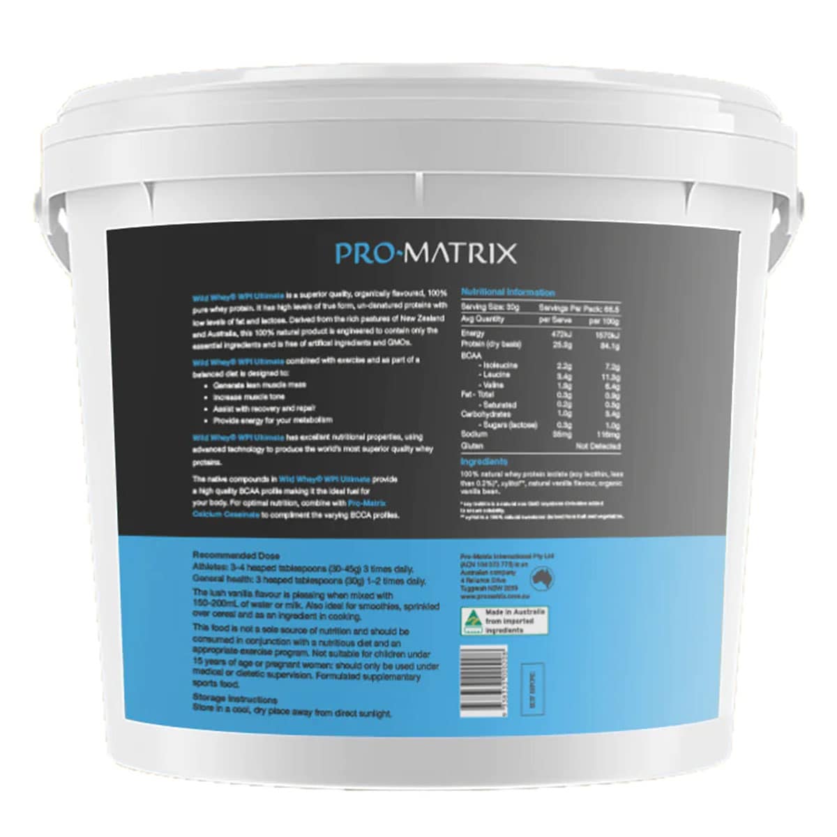 Thumbnail Pro Matrix Naked Whey Protein Isolate Vanilla 2Kg