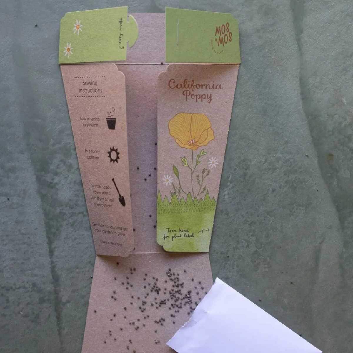 Thumbnail Sow 'n Sow Gift of Seeds California Poppy 1 Pack