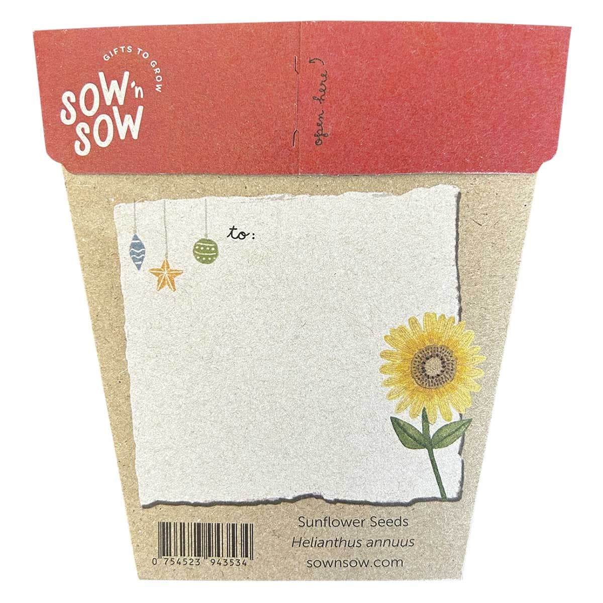 Thumbnail Sow 'n Sow Gift of Seeds Christmas Greetings - Sunflowers