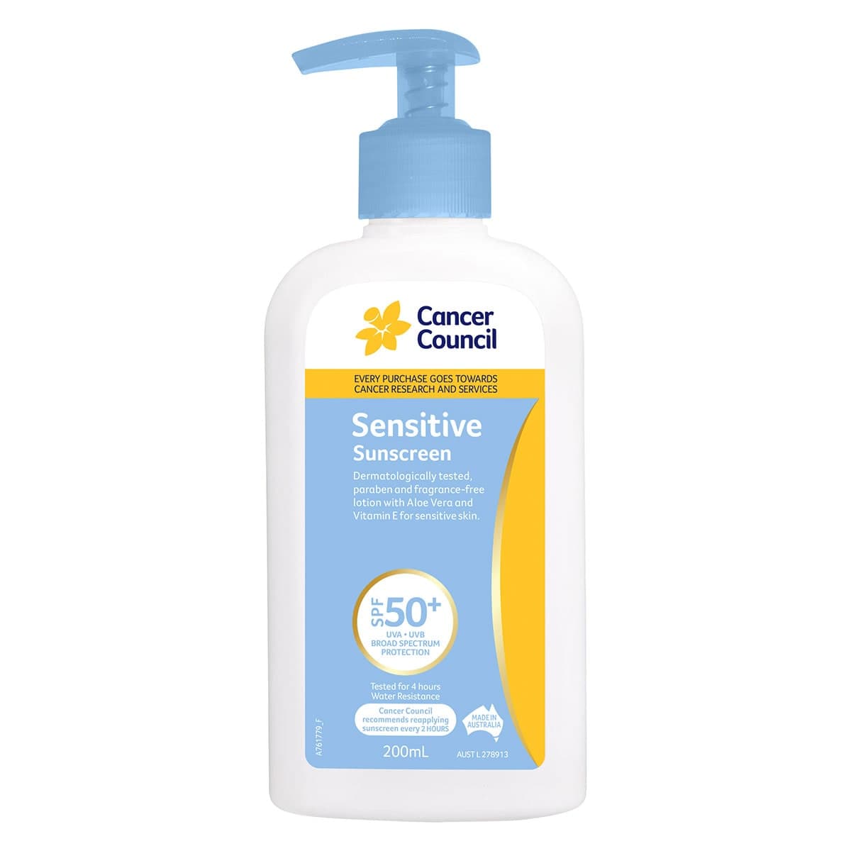 Thumbnail Cancer Council Sunscreen Sensitive SPF50+ 200ml