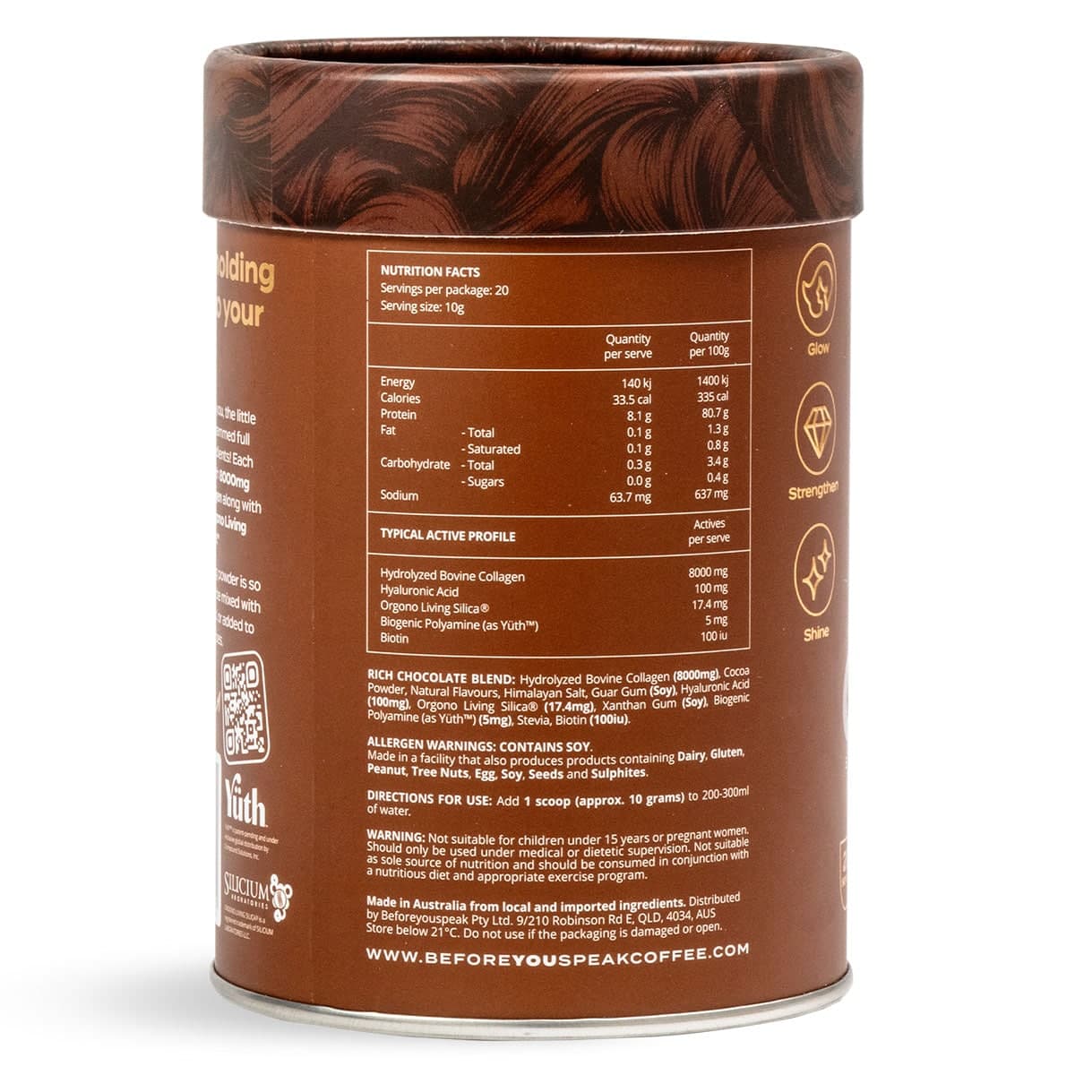 Thumbnail Beforeyouspeak Collagen Complex - Rich Chocolate 200g