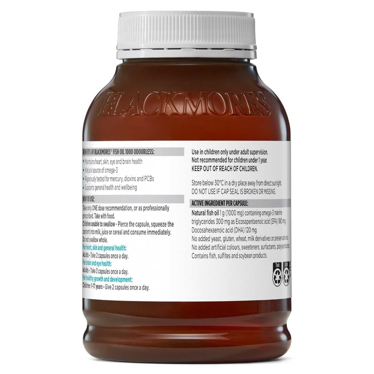Thumbnail Blackmores Fish Oil Odourless 1000mg 400 Capsules