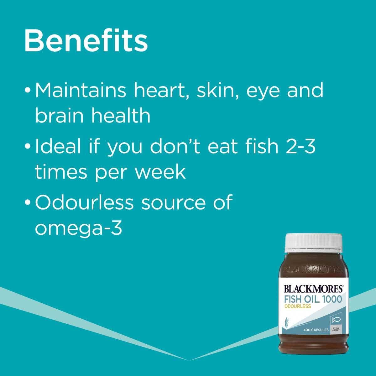 Thumbnail Blackmores Fish Oil Odourless 1000mg 400 Capsules