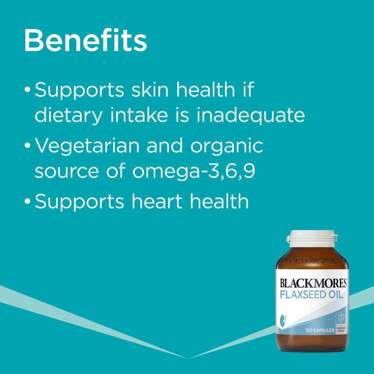 Thumbnail Blackmores Flaxseed Oil 100 Vege Capsules