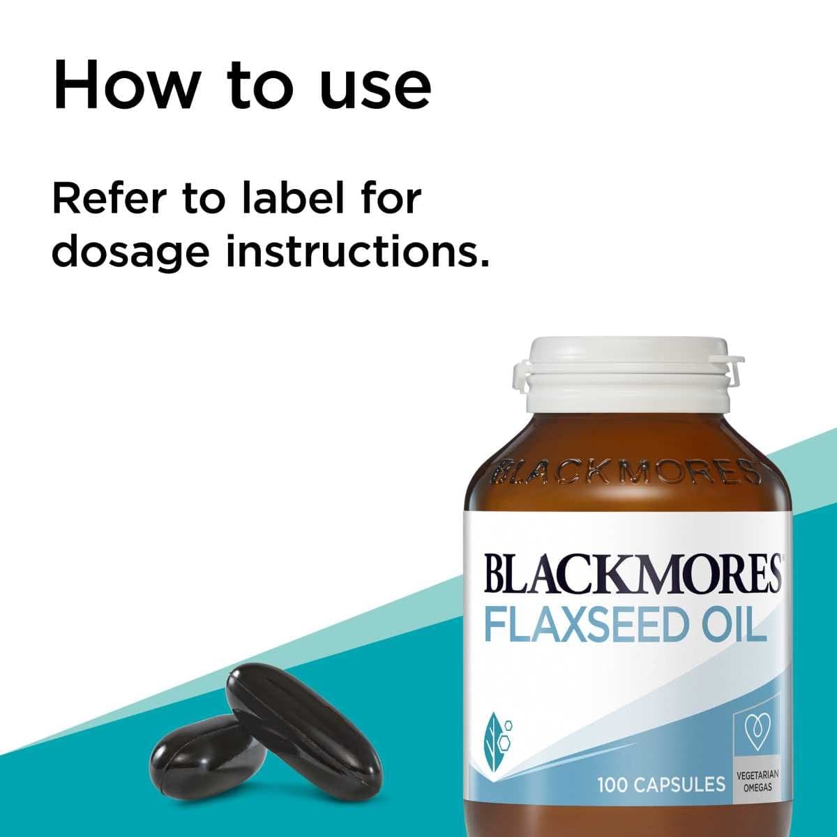 Thumbnail Blackmores Flaxseed Oil 100 Vege Capsules