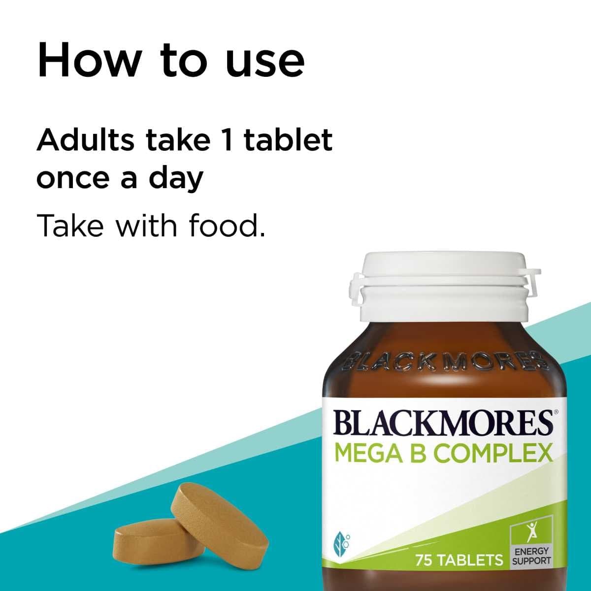 Thumbnail Blackmores Mega B Complex 75 Tablets