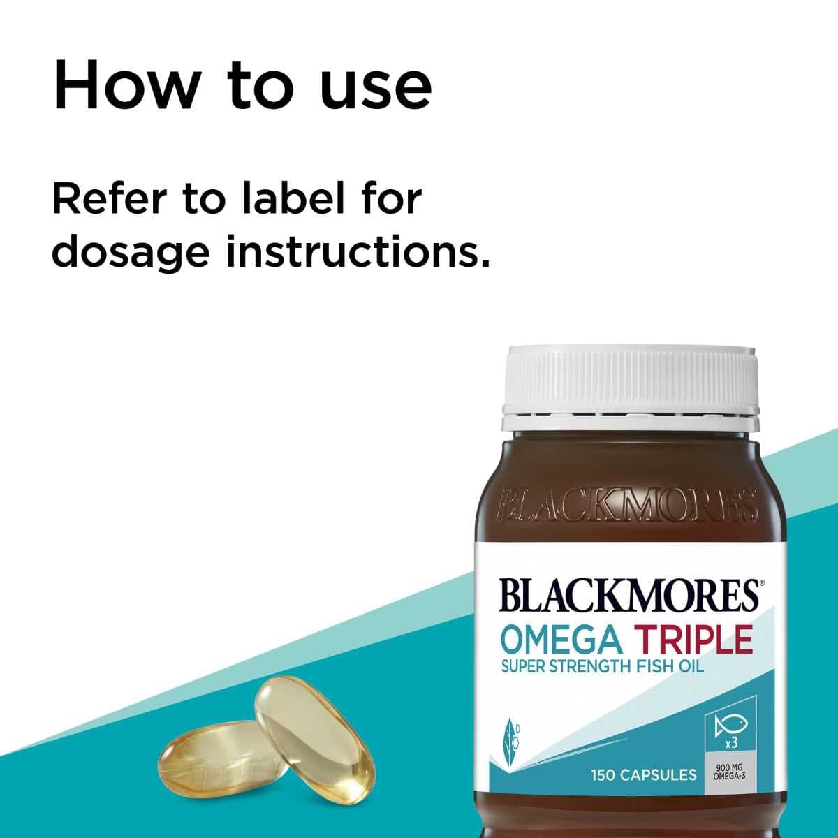 Thumbnail Blackmores Omega Triple Super Strength Fish Oil 150 Capsules