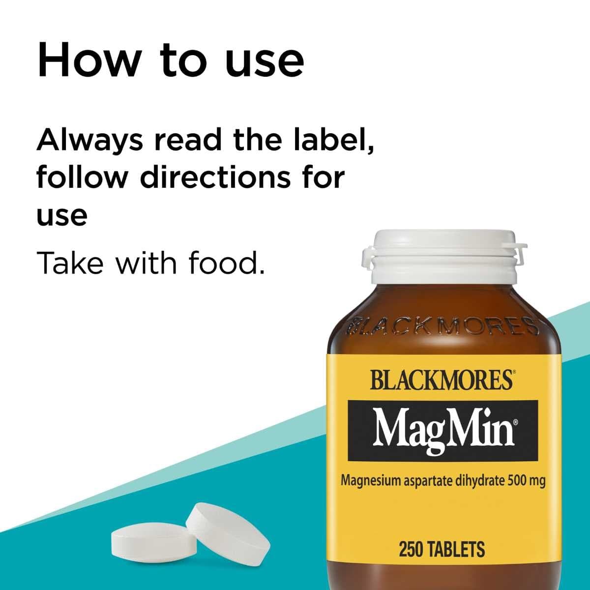 Thumbnail Blackmores MagMin 500mg 250 Tablets