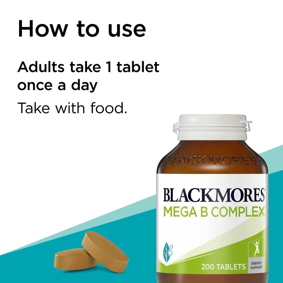 Thumbnail Blackmores Mega B Complex 200 Tablets