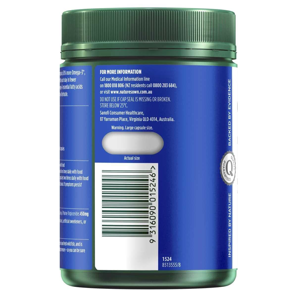 Thumbnail Nature's Own Odourless Fish Oil 1500mg 200 Capsules