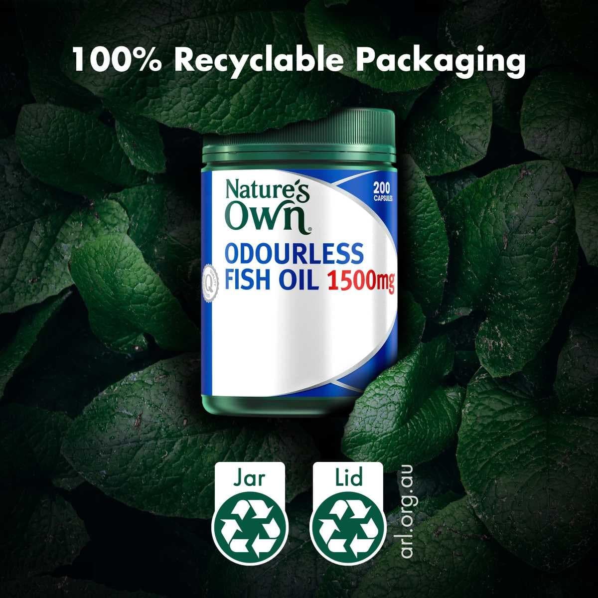 Thumbnail Nature's Own Odourless Fish Oil 1500mg 200 Capsules