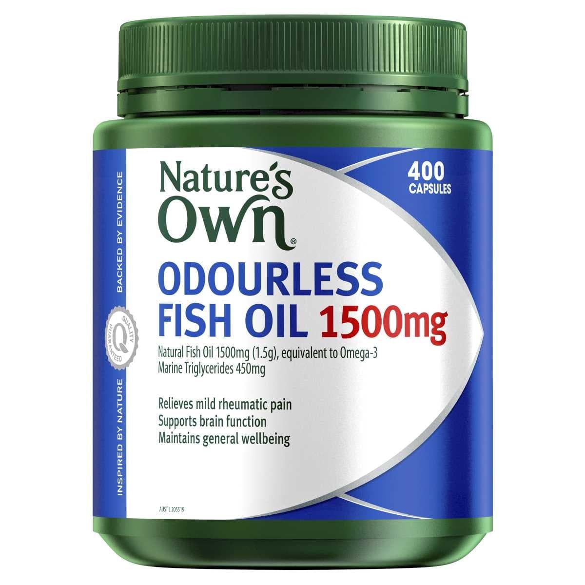 Thumbnail Nature's Own Odourless Fish Oil 1500mg 400 Capsules