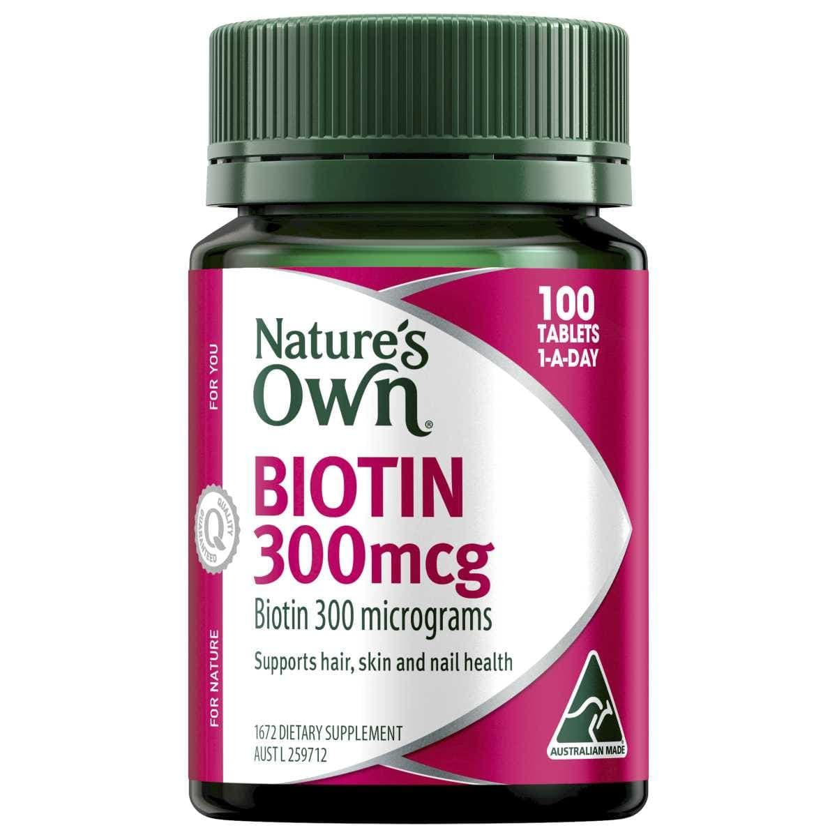 Thumbnail Nature's Own Biotin 300mcg 100 Tablets