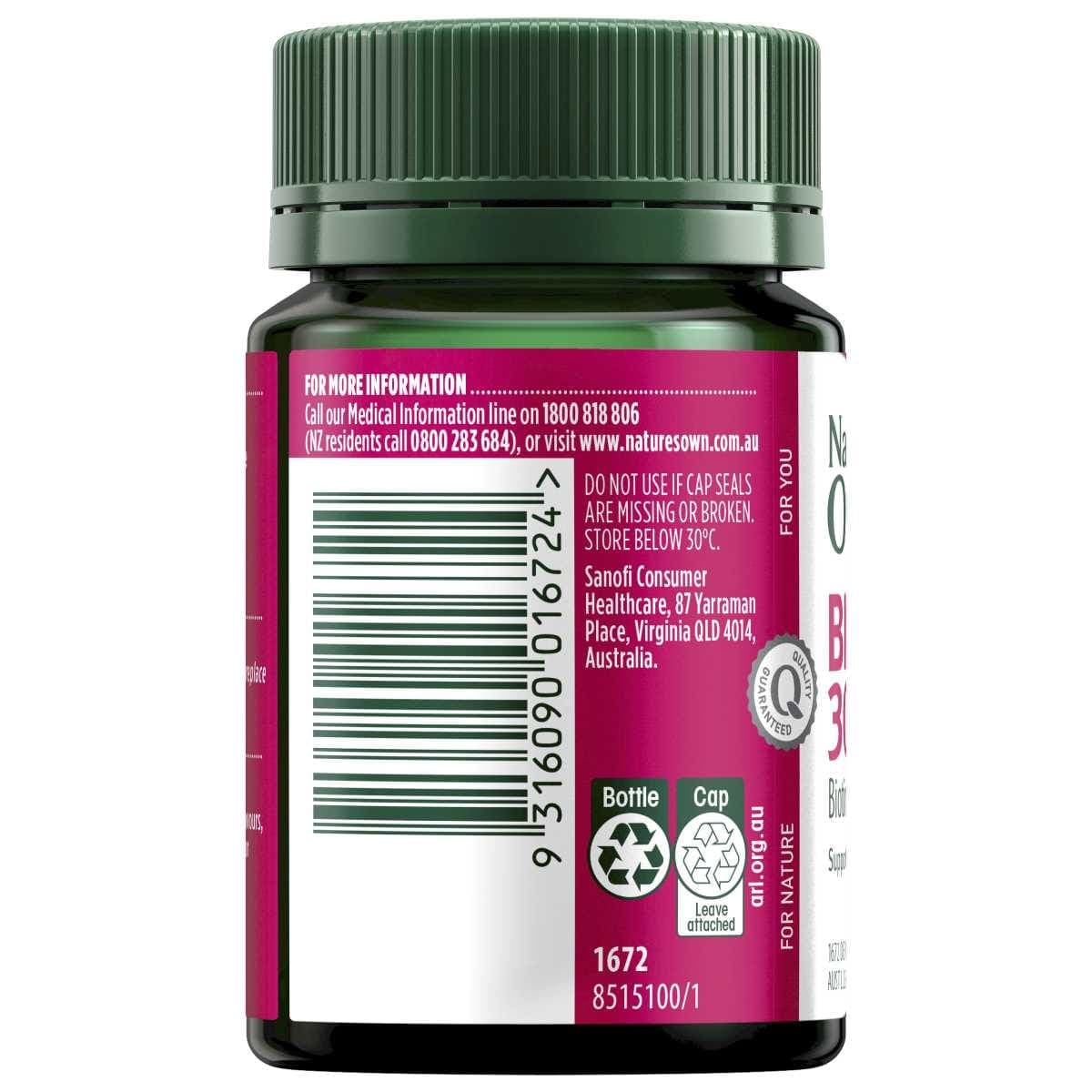 Thumbnail Nature's Own Biotin 300mcg 100 Tablets