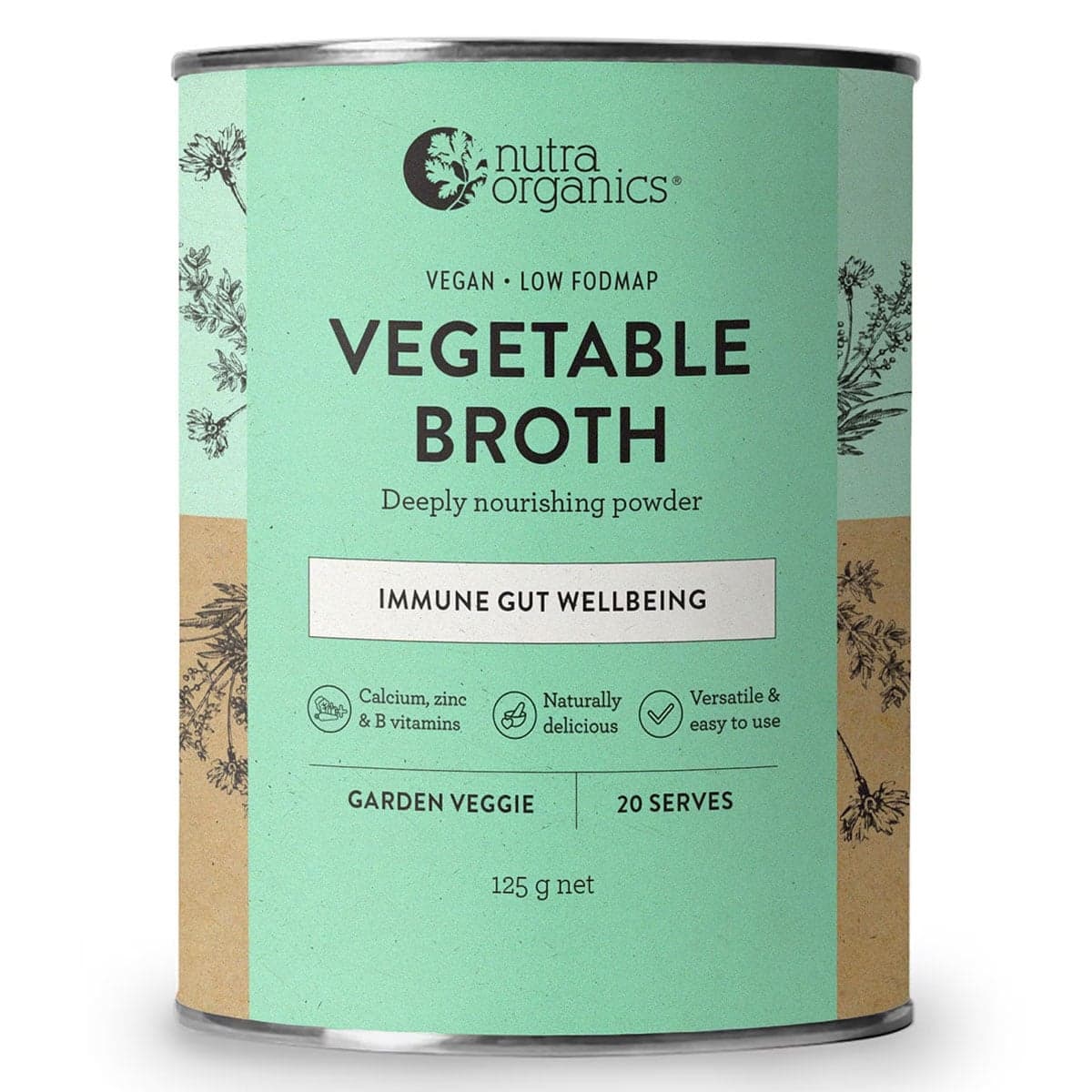 Thumbnail Nutra Naturals Vegetable Broth Powder Garden Veggie 125g