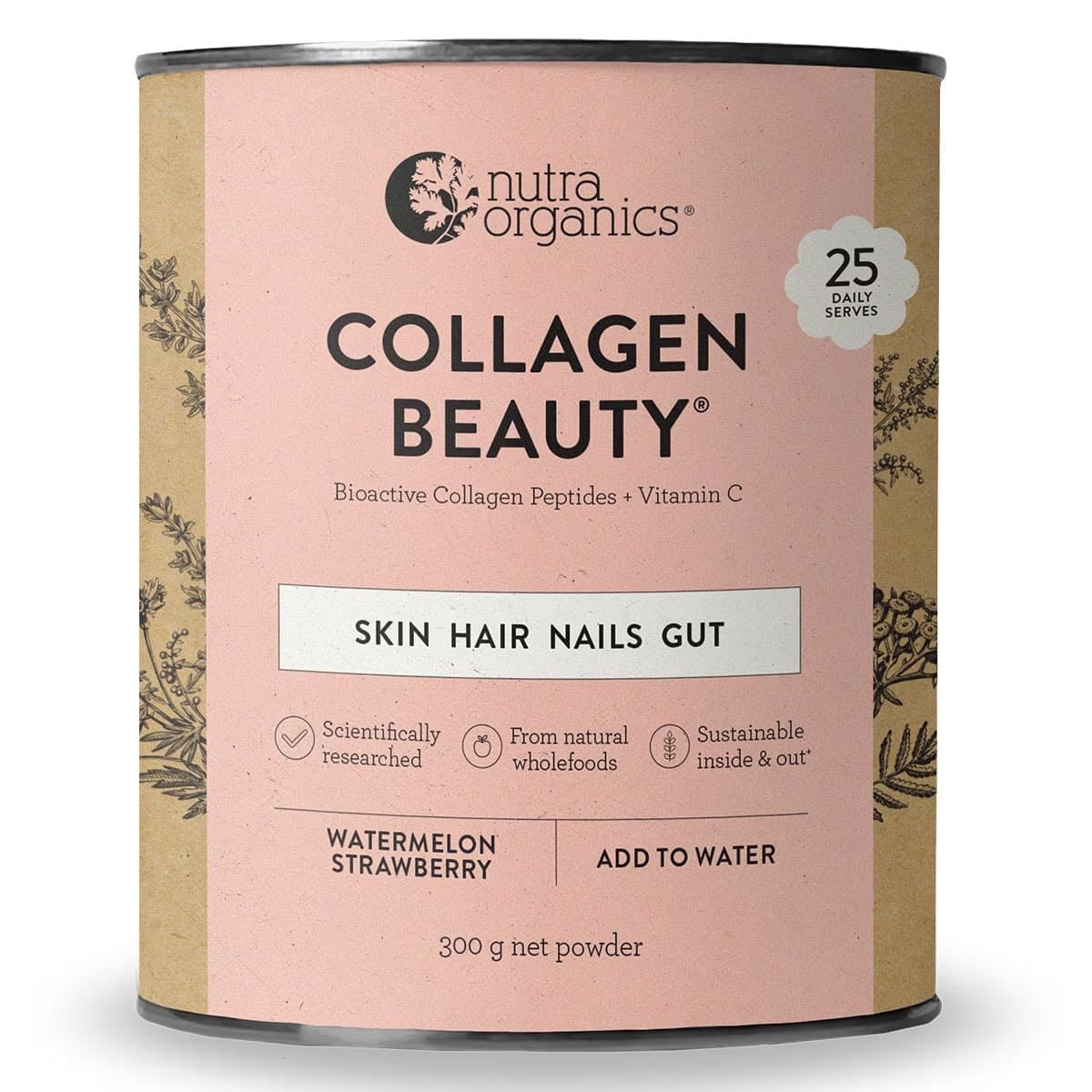 Thumbnail Nutra Organics Collagen Beauty Watermelon Strawberry 300g