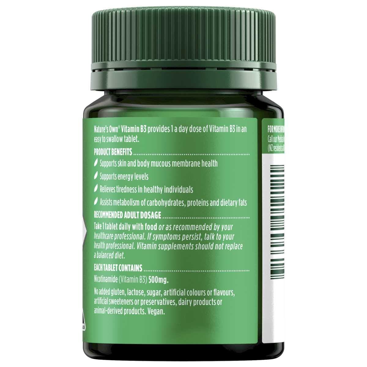 Thumbnail Nature's Own Vitamin B3 500mg 60 Tablets