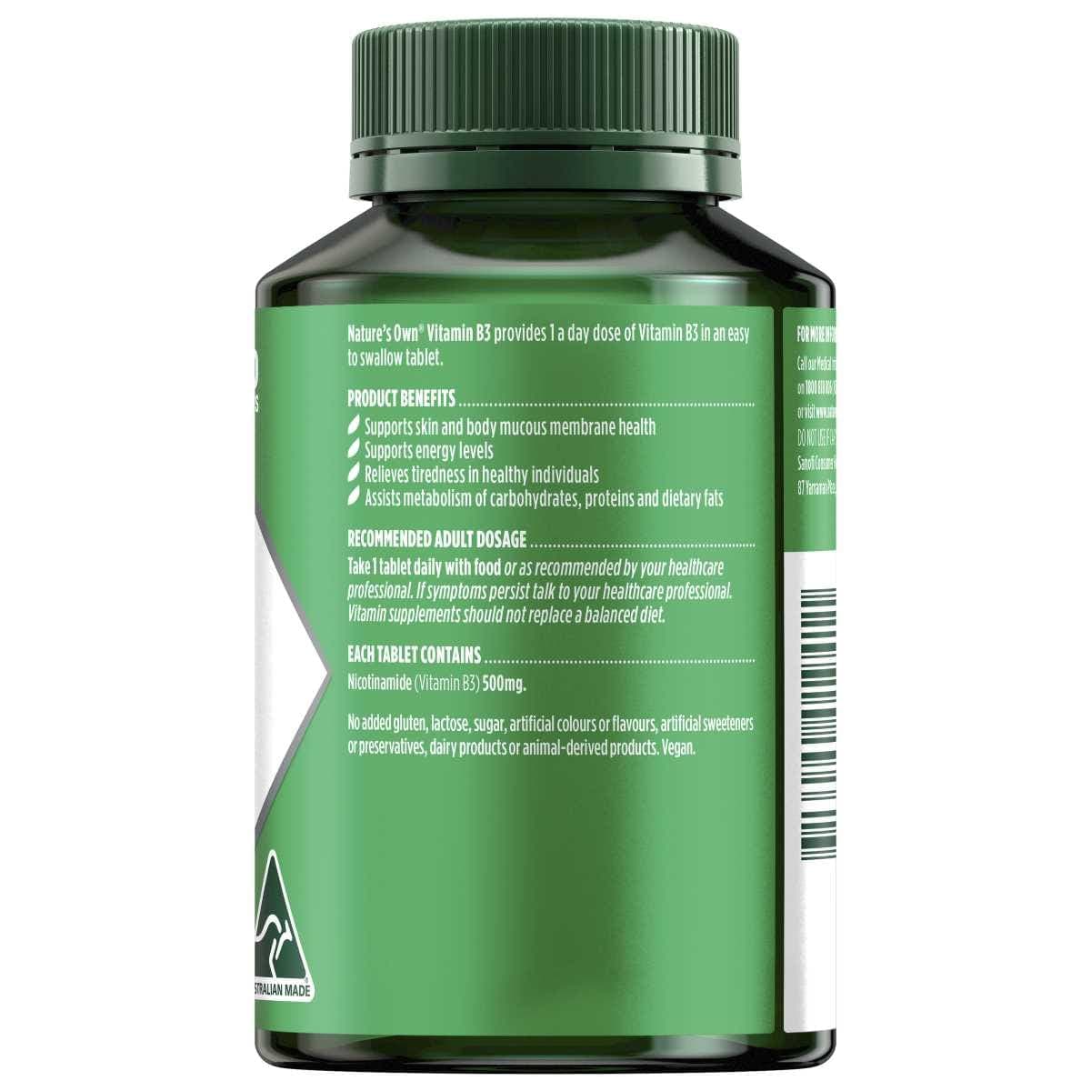 Thumbnail Nature's Own Vitamin B3 500mg 120 Tablets
