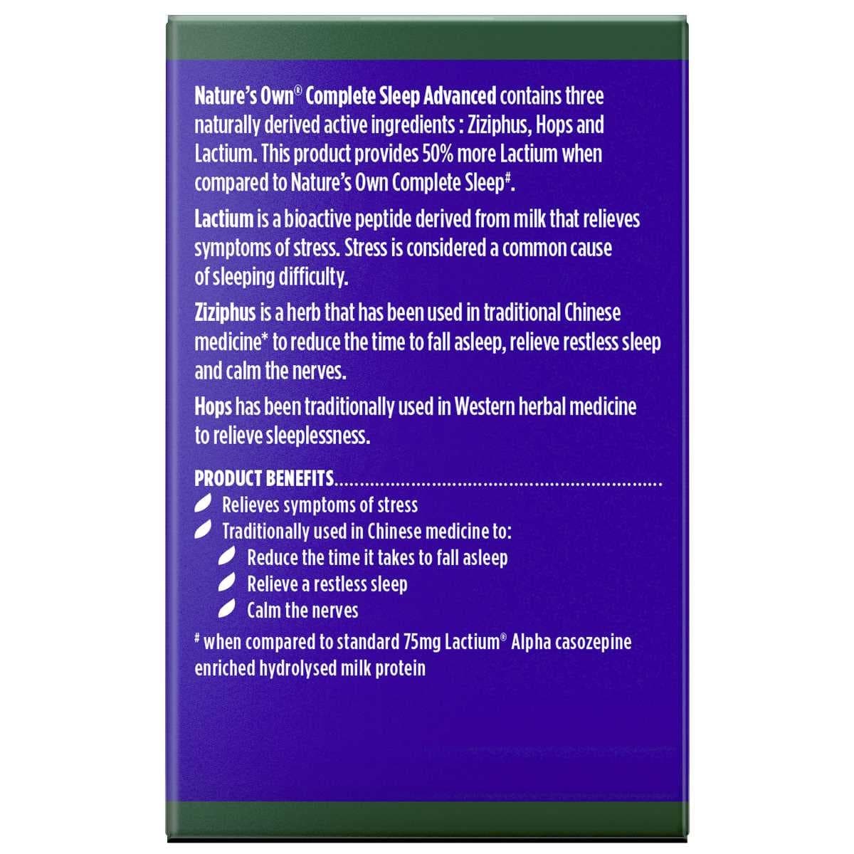 Thumbnail Nature's Own Complete Sleep Advanced 30 Tablets