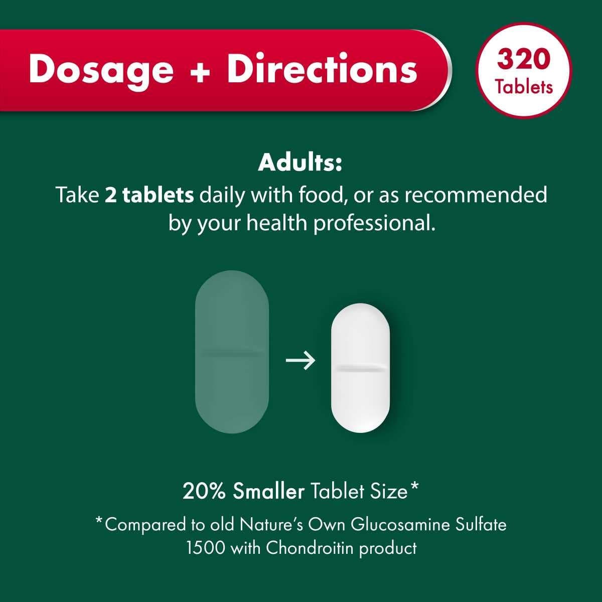 Thumbnail Nature's Own Glucosamine Sulfate with Chondroitin 320 Tablets