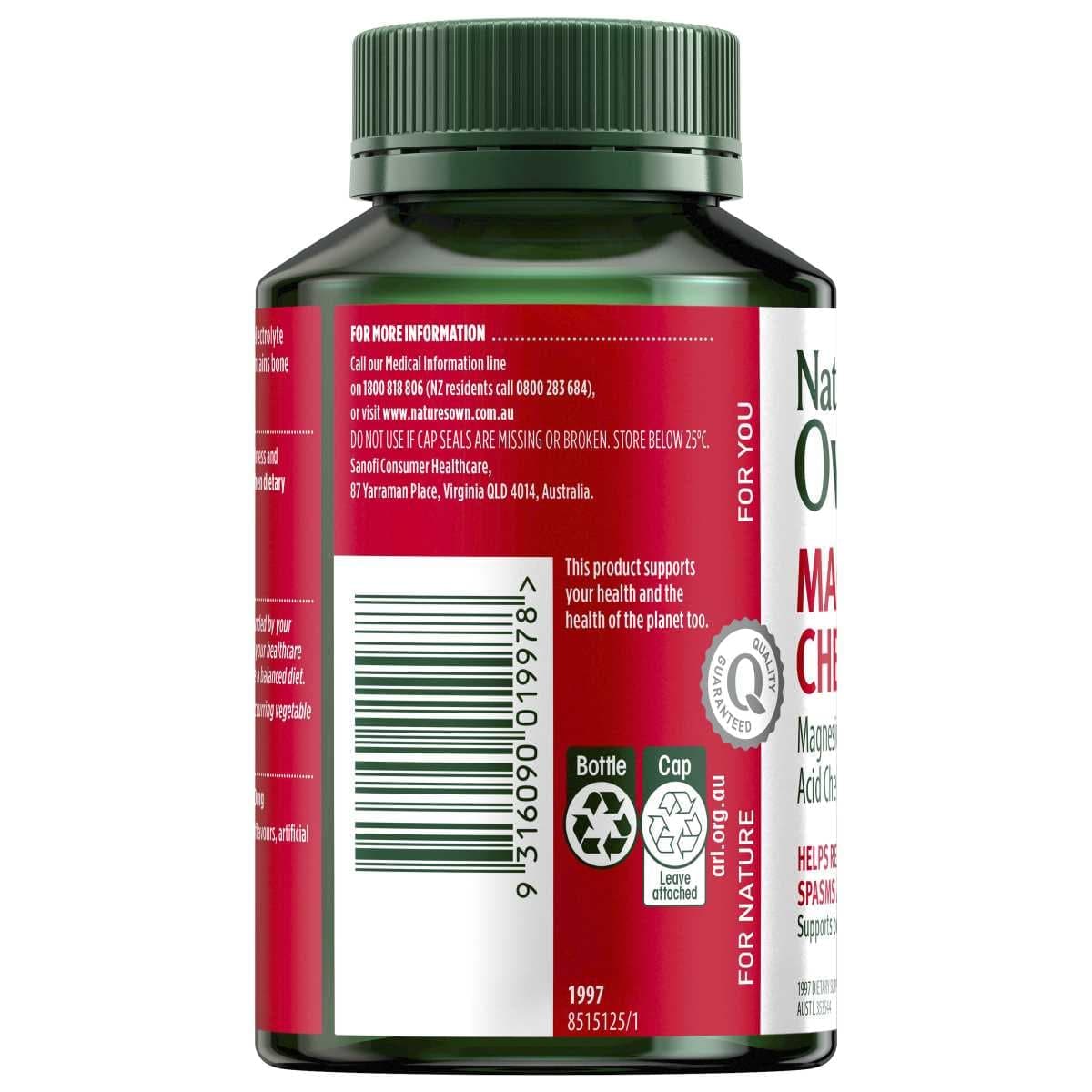 Thumbnail Nature's Own Magnesium Chelate 500mg 180 Capsules