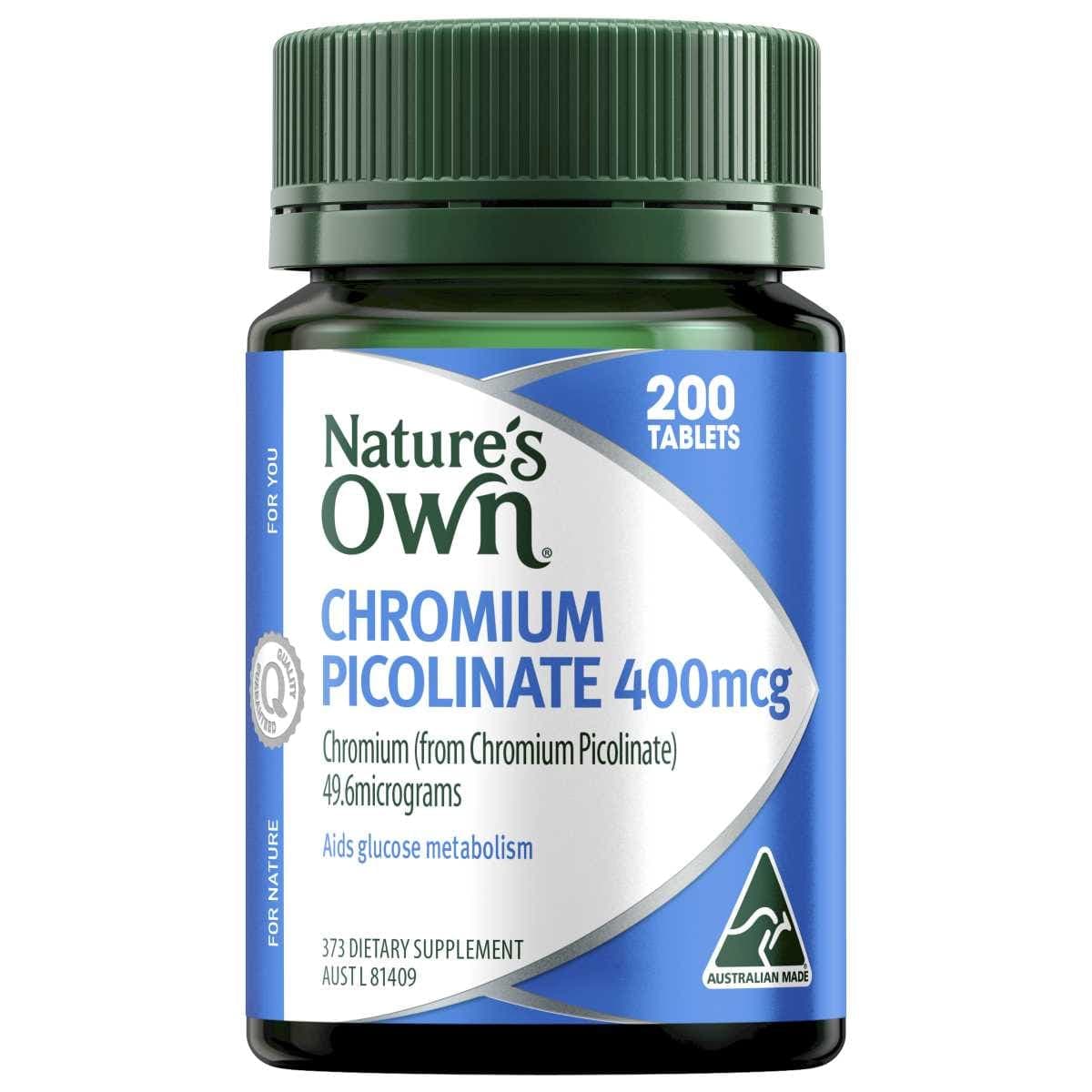 Thumbnail Nature's Own Chromium Picolinate 400mcg 200 Tablets