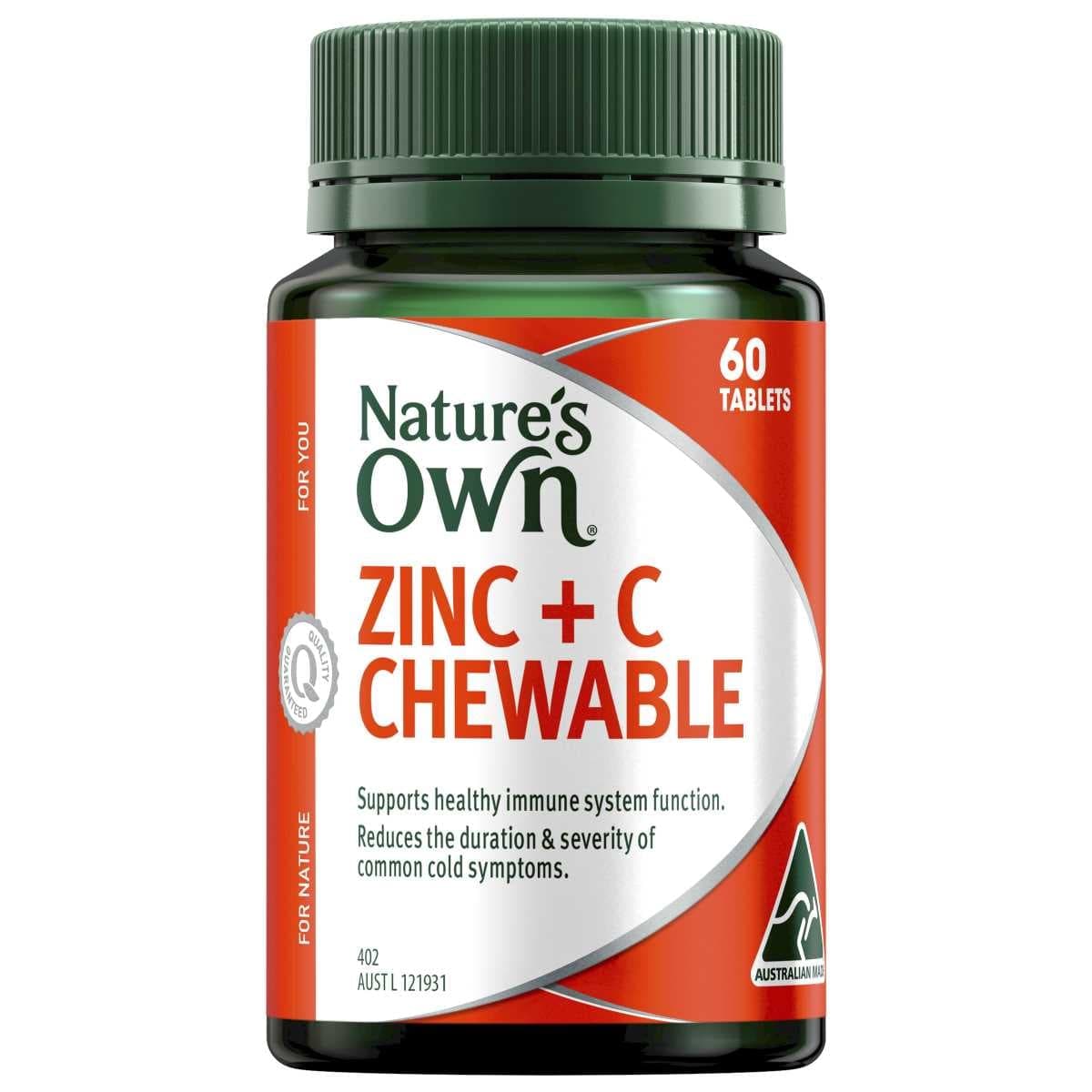 Thumbnail Nature's Own Zinc + C Chewable 60 Tablets