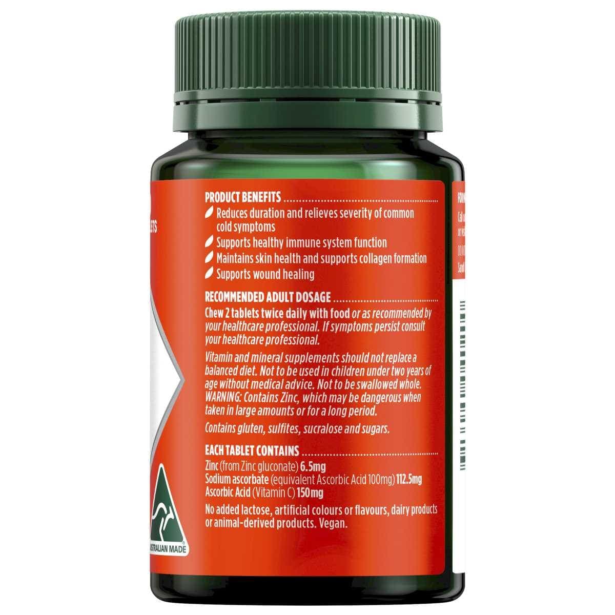Thumbnail Nature's Own Zinc + C Chewable 60 Tablets