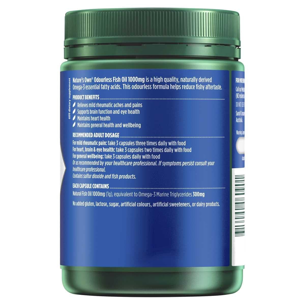 Thumbnail Nature's Own Odourless Fish Oil 1000mg 400 Capsules