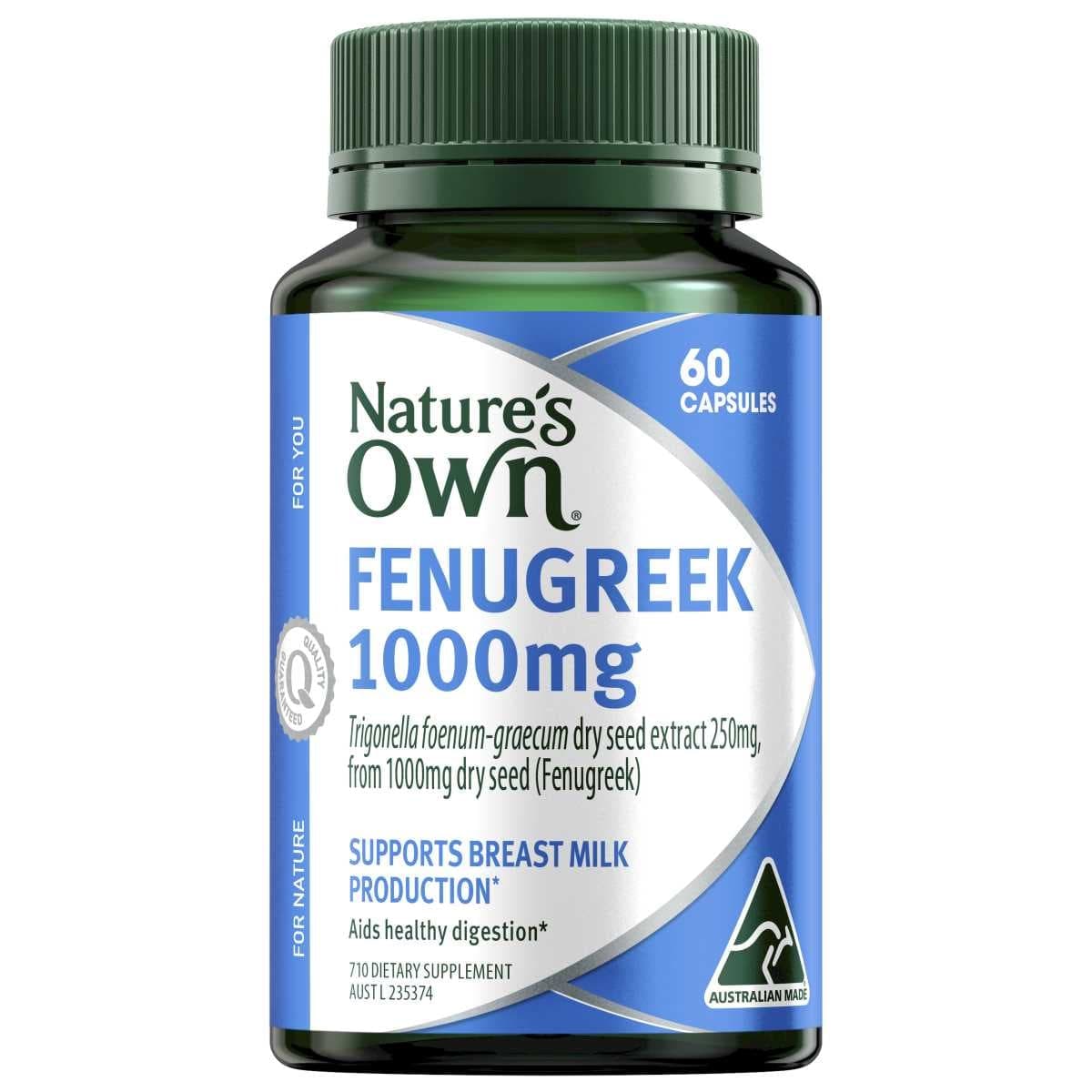 Thumbnail Nature's Own Fenugreek 1000mg 60 Capsules