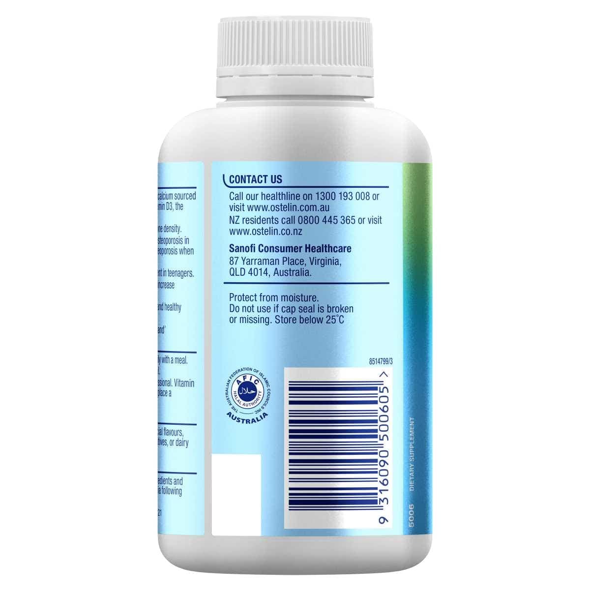 Thumbnail Ostelin Calcium & Vitamin D3 - 250 Tablets