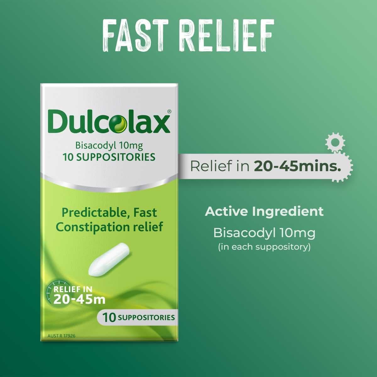 Thumbnail Dulcolax Suppositories for Constipation Relief 10 Pack
