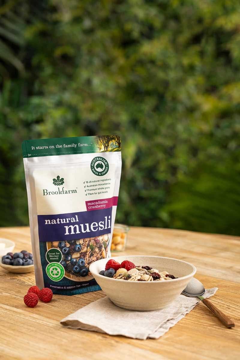 Thumbnail Brookfarm Gluten Free Muesli Macadamia Cranberry 350g