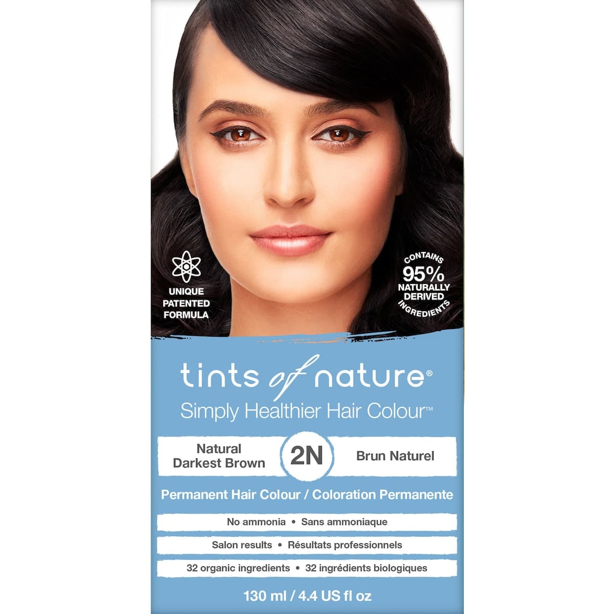 Thumbnail Tints of Nature 2N Natural Darkest Brown Permanent Hair Colour 130ml