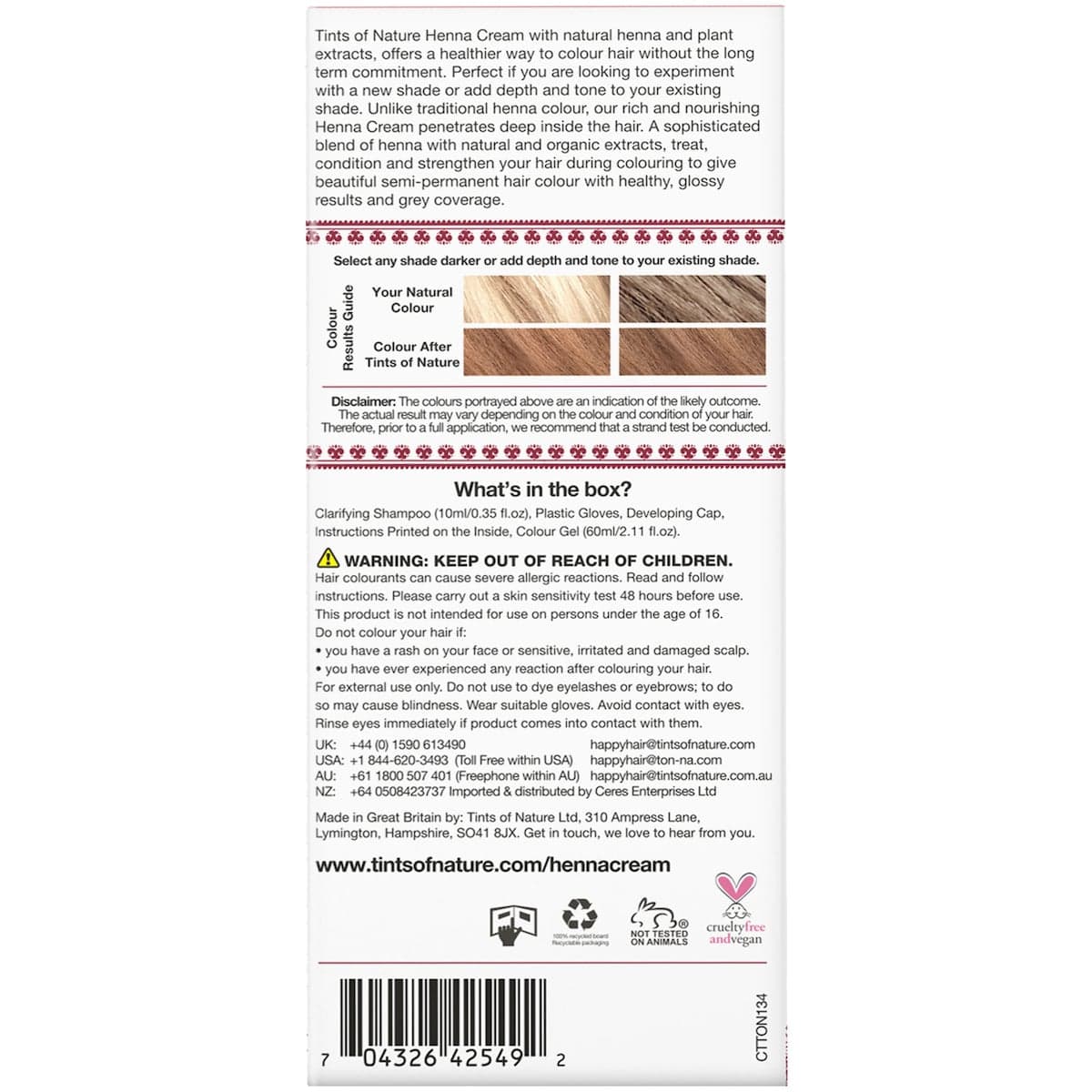 Thumbnail Tints of Nature Henna Cream Golden Blonde 70ml