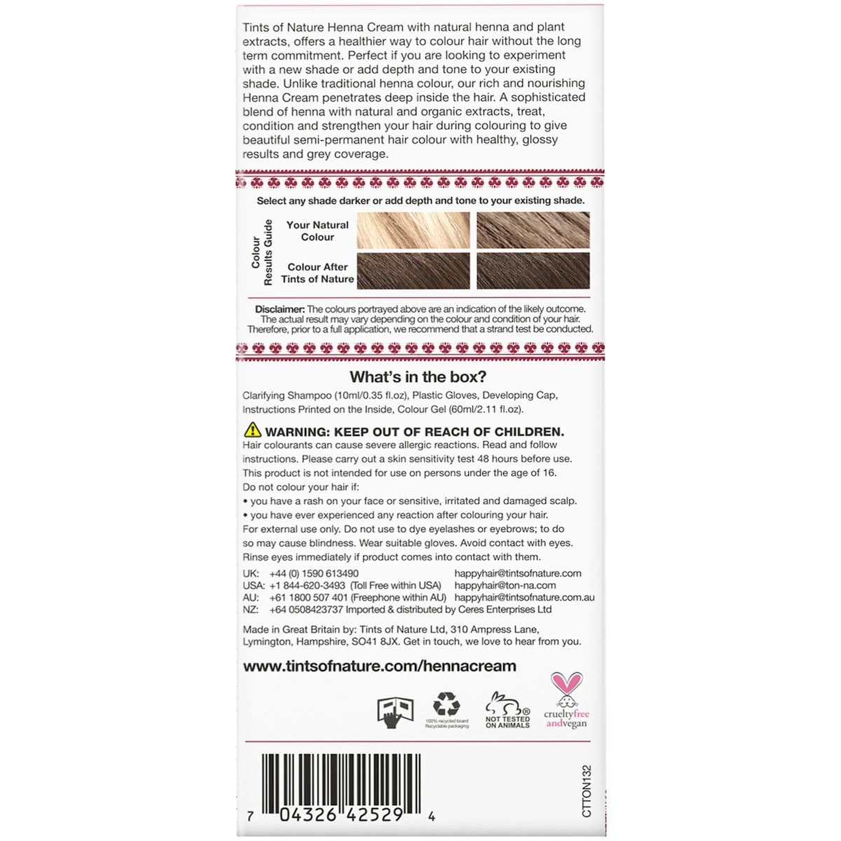 Thumbnail Tints of Nature Henna Cream Golden Brown 70ml