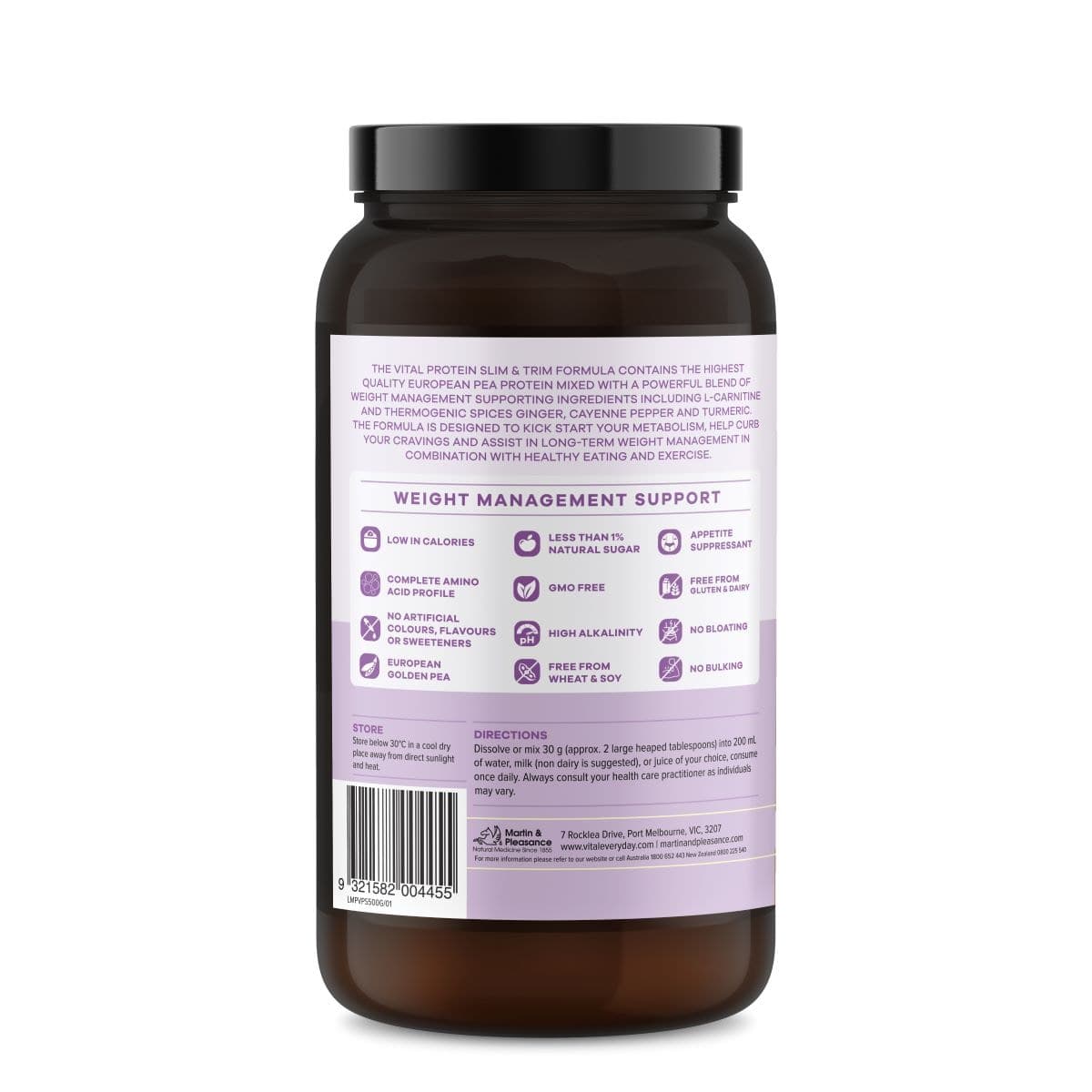 Thumbnail Vital Slim & Trim Protein Formula Vegan Slimming Blend Cacoa 500g