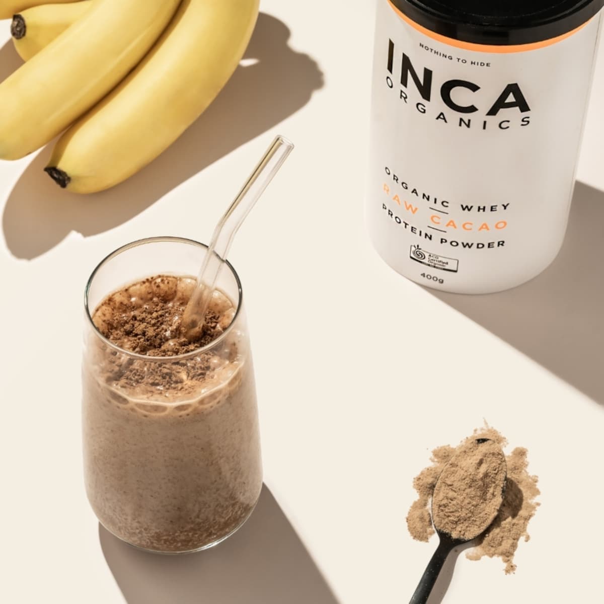 Thumbnail Inca Organics Organic Whey Raw Cacao Protein Powder 400g